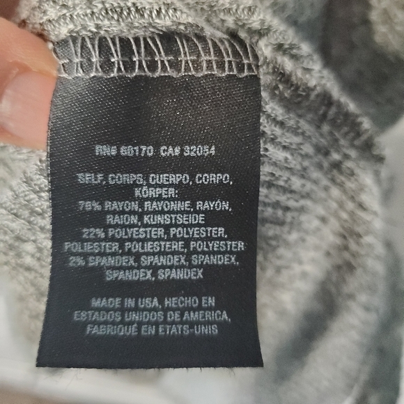 Women's Gray Cowl Neck Sweater - Picture 3 of 9